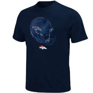  Denver Broncos Rival Vision II T Shirt   Navy Blue (Medium 