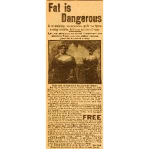   Dangerous Weight Loss Medical Quackery Testimonies   Original Print Ad