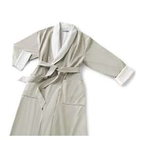  Luxurious Microfiber Robe Parchment with Off White Shawl 