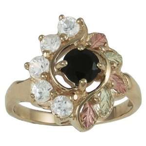  Onyx and Cubic Zirconia Black Hills Gold Ring Jewelry