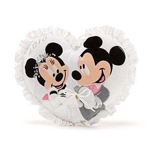 Mickey Mouse & Minnie Bride & Groom Wedding Pillow 2010  