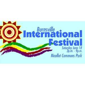  3x6 Vinyl Banner   Burnsville International Festival 