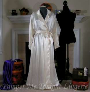 VTG Hollywood FAB SILK SATIN BRIDAL IVORY SILVER wearas Nightgown 