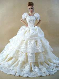 Wedding Bride Evening Gown Dress Outfit Silkstone Barbie Fashion 