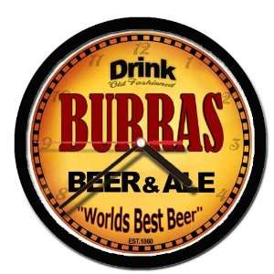  BURRAS beer and ale cerveza wall clock 