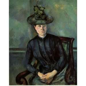  Oil Painting Woman in a Green Hat Paul Cezanne Hand Painted 