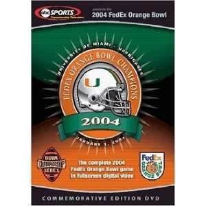  2004 Orange Bowl Miami vs. Florida State DVD Sports 