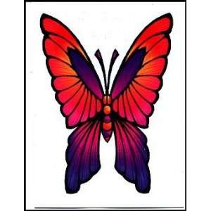  Orange, Pink, & Purple Butterfly Temporaray Tattoo Toys & Games