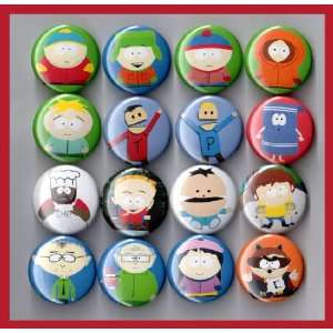  South Park Set of 16   1 Inch Buttons 