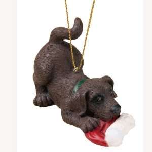   Retriever Santa Hat Dog Ornament by Big Sky Carvers