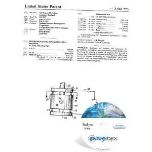  NEW Patent CD for SUPERCONDUCTING DYNAMOELECTRIC MACHINE 