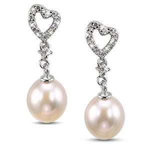  CleverEves Fresh Water Pearl Earrings on Silver and Cz 