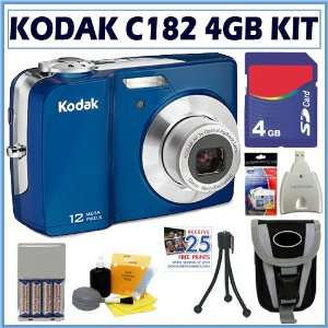  Kodak Easyshare C182 12MP Digital Camera in Blue + 4GB 