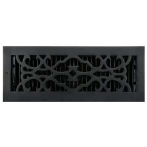 Cast Iron Floor Register with Louvers   4 x 14 (5 5/8 x 16 Overall 