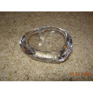   Crystal Glass Heart Pin Tray or Dish (Sweden) 
