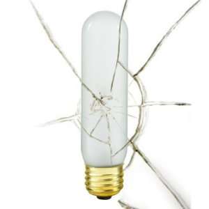 Shatter Resistant   40 Watt Light Bulb   T10   130 Volt   Medium Base 
