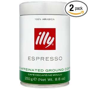 illy Caffe Decaffeinated Ground Coffee (Medium Roast, Green Band 
