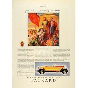  Ad Antique Packard Convertible Sports Car Richard Coeur Lion Sultan 