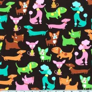  45 Wide Dogs Sit Speak Black Fabric By The Yard Arts 