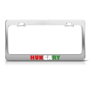  Hungary Flag Country Metal license plate frame Tag Holder 