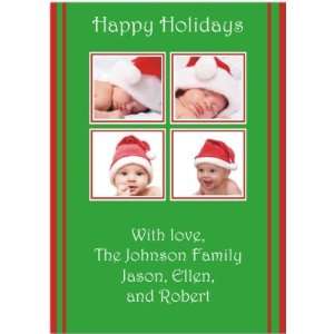  2 + 2 on Green & Red Magnet Holiday Cards Sports 