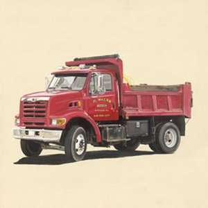 Classic Red Dump Truck Canvas Reproduction Baby