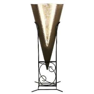  Gold Leaf Triangle Fused Glass Vase