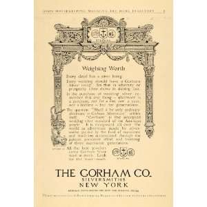  1911 Ad Gorham Company Silversmiths Silverware Wedding 