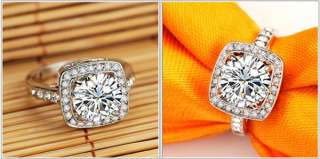 Gorgeous Swarovski Crystal 18K White Gold GP 1.5ct Emulational Diamond 
