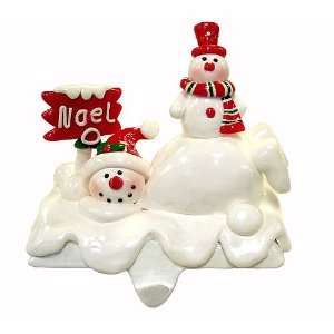  5 Snowman NOEL Christmas Stocking Holder #152134