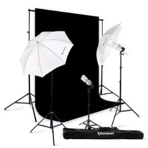 Lumenex Studio 600 Watt Photography Lighting Light Kit + 10 x 10 100 