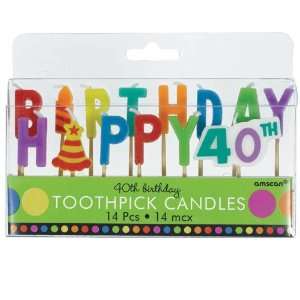   Lets Party By Amscan 40th Birthday Toothpick Candles 