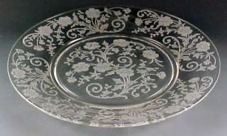 Fostoria Glass Buttercup Etched Crystal Dinner Plate