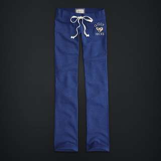 NWT GILLY HICKS BY ABERCROMBIE HOLLISTER SKINNY SWEATPANTS BLUE ~ L 