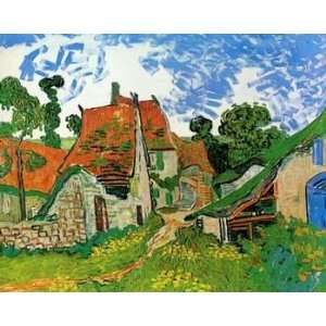   Canvas Art Repro Village Street in Auvers 