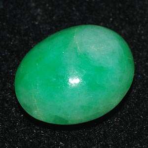 86 Ct. Oval Cab Natural Light Green Jade Unheated  