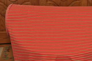   50 POLYESTER COTTON KNIT IN BEAUTIFUL RED STIPE 62 X 10 YARDS  