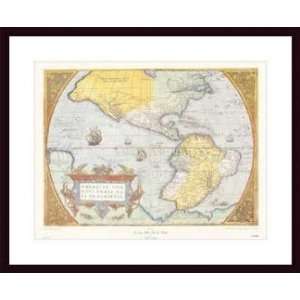   Welt   Artist Abraham Ortelius  Poster Size 20 X 27