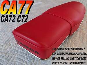  Replacement seat cover for Honda C72 C77 Dream 250 305 Red 119b  