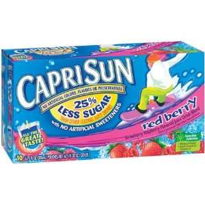Caprisun Juice Drink Red Berry Strawberry Raspberry Flavored Blend 6 