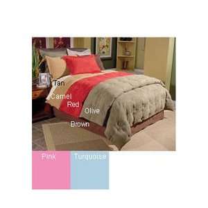  MicroSuede Set Oatmeal King Color Down Comforters Kitchen 