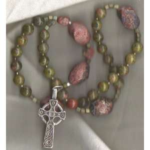  Anglican Rosary of Unakite with Celtic Cross Everything 