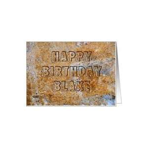 Stone Age Happy Birthday Blake Card