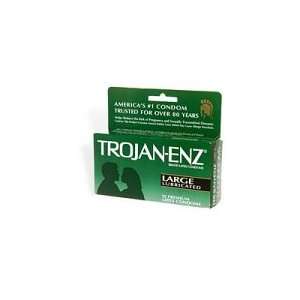  Trojan Enz Large Lubricated Premium Latex Condoms   12 ea 