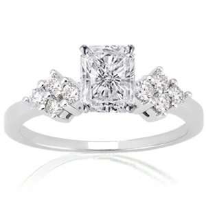   Radiant Cut Diamond Petite Engagement Ring SI1 J Fascinating Diamonds
