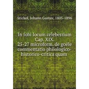    historico critica quam Johann Gustav, 1805 1896 Stickel Books