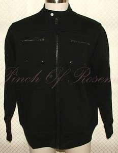 Calvin Klein Front Zipper Pocket Sweatshirt Jacket Black 1XB 1X Big 