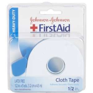 Red Cross First Aid Cloth Tape, Dispenser, 1/2 5 yds. (Quantity of 5)
