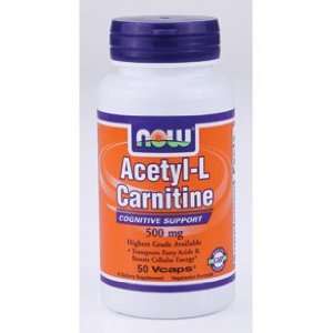  NOW Foods   Acetyl L Carnitine 500 mg 50 vcaps Health 