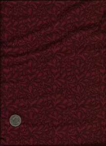 Stash Plume Print on blood red Fabric by Makower  